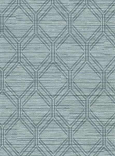 Vaughan Teal Geometric Wallcovering