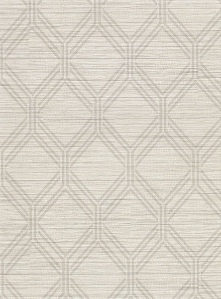 Vaughan Taupe Geometric Wallcovering