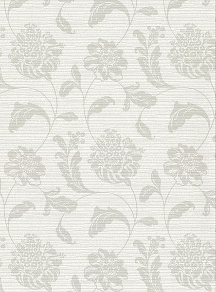 Holiday Light Grey Jacobean Wallcovering