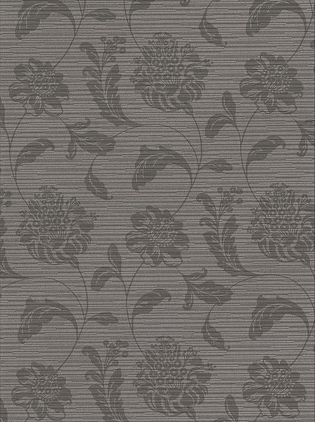 Holiday Charcoal Jacobean Wallcovering