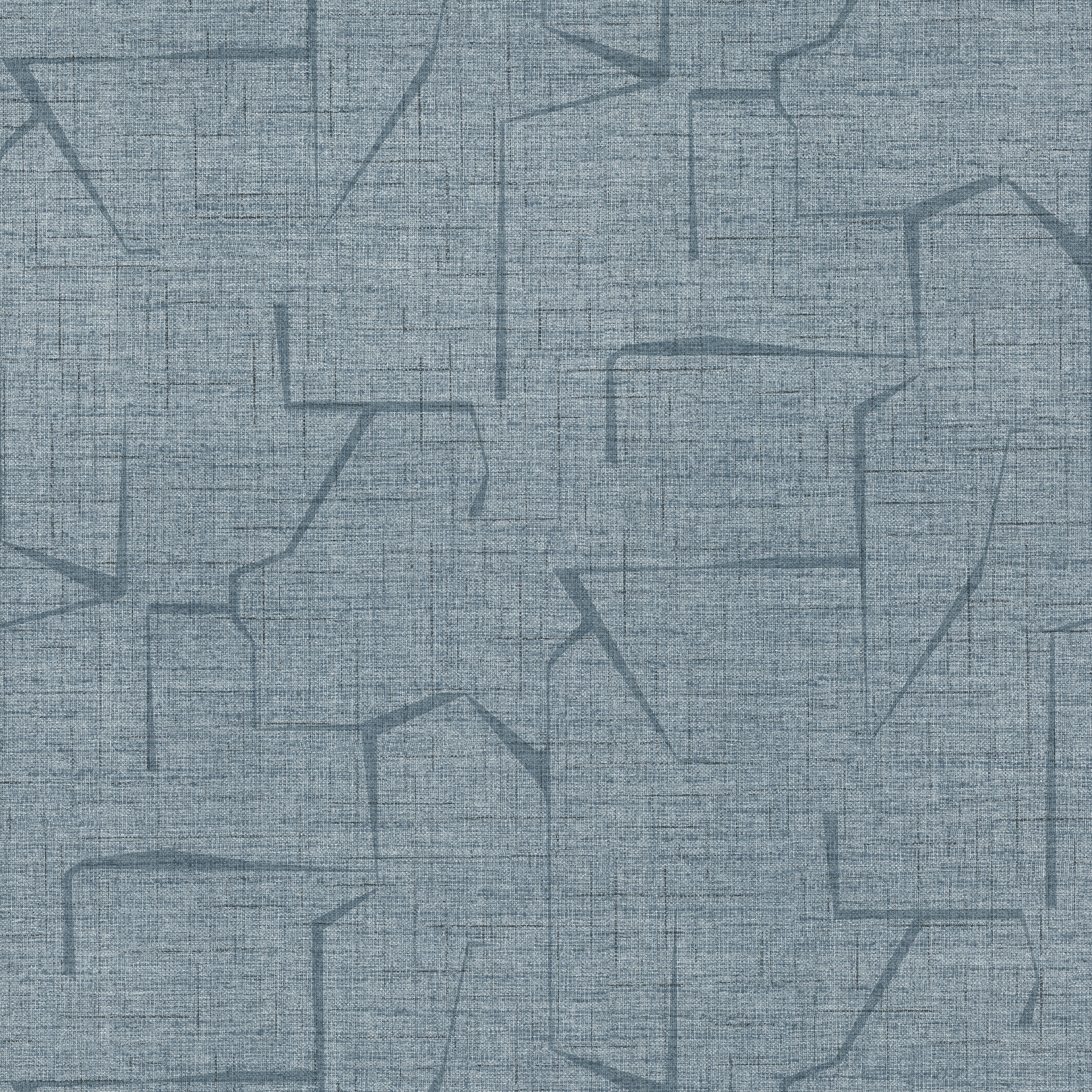 Lyle Denim Abstract Geometric Wallcovering