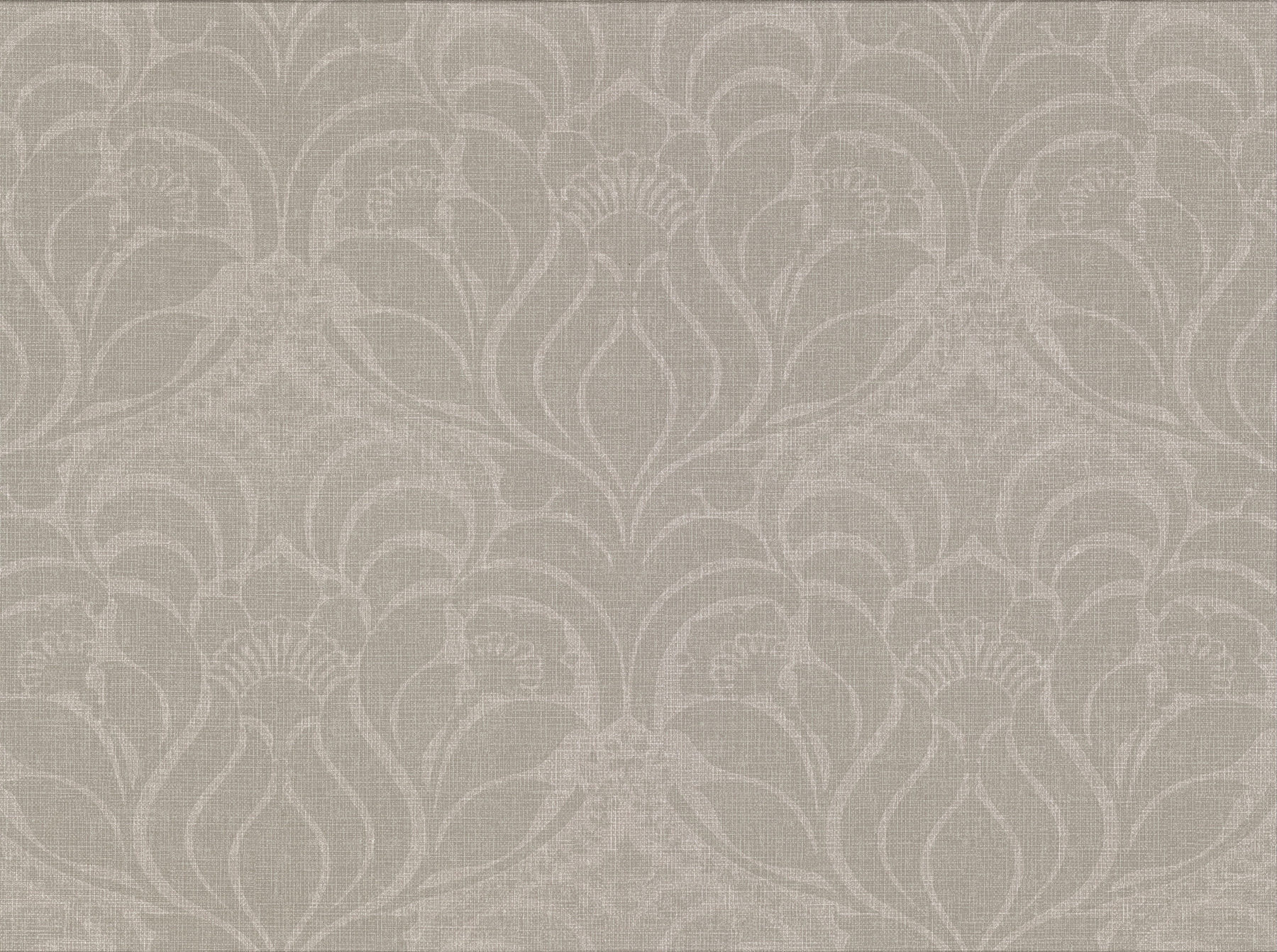 Sandor Grey Damask Wallcovering