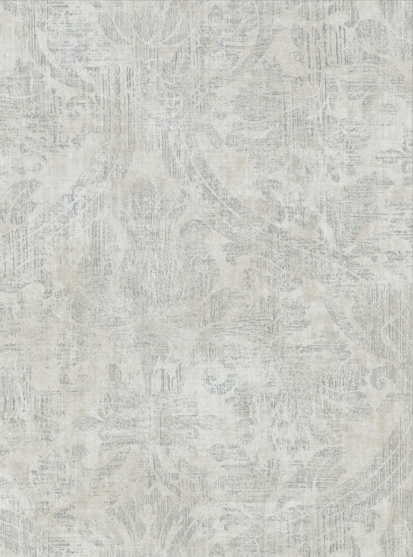 Abigail Light Grey Damask Wallcovering
