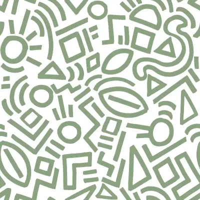 Sage Doodle Abstract Peel & Stick Wallpaper