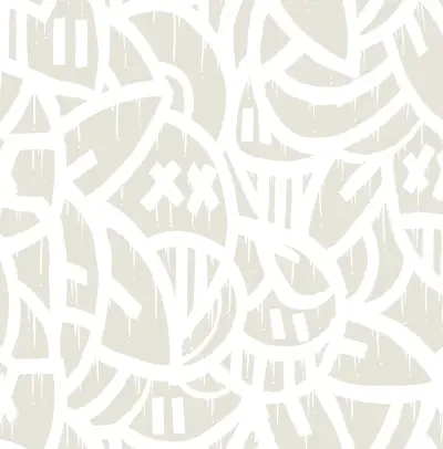 Cream Bold Arrangements Peel & Stick Wallpaper