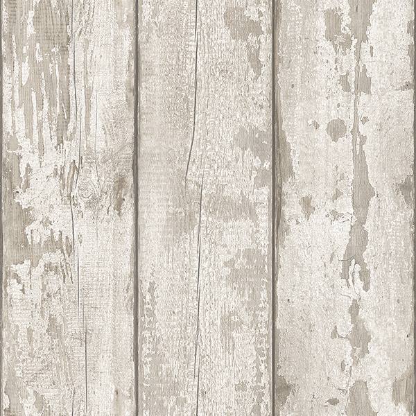 Ambrose Cream Wood Plank Wallpaper