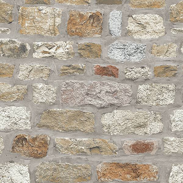 Atticus Neutral Country Stone Wallpaper