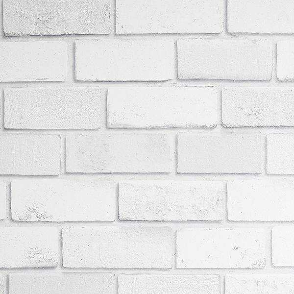 Irving White Diamond Brick Wallpaper