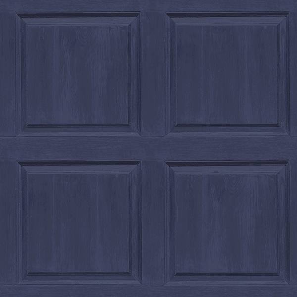 Bellamy Navy Wooden Panel Wallpaper