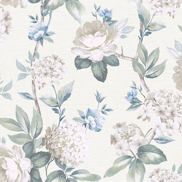 Atley Light Green Floral Wallpaper