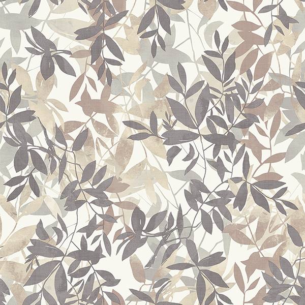 Georgianna Neutral Botanical Leaves Wallpaper