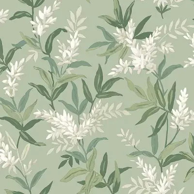 Olivia Sage Floral Wallpaper