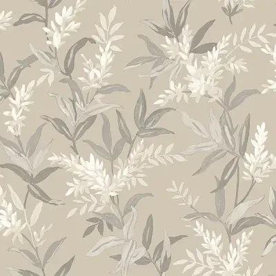 Olivia Beige Floral Wallpaper
