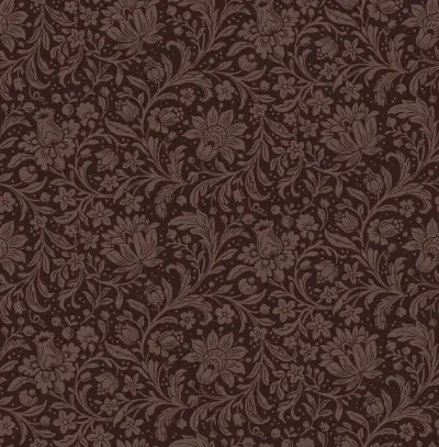 Hague Burgundy Floral Trail Wallpaper