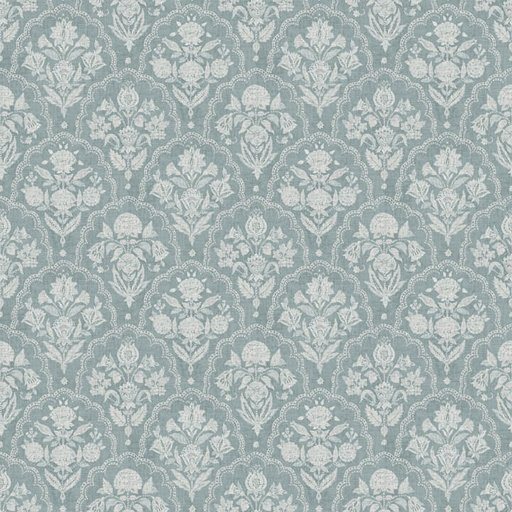 Frances Blue Fishscale Wallpaper