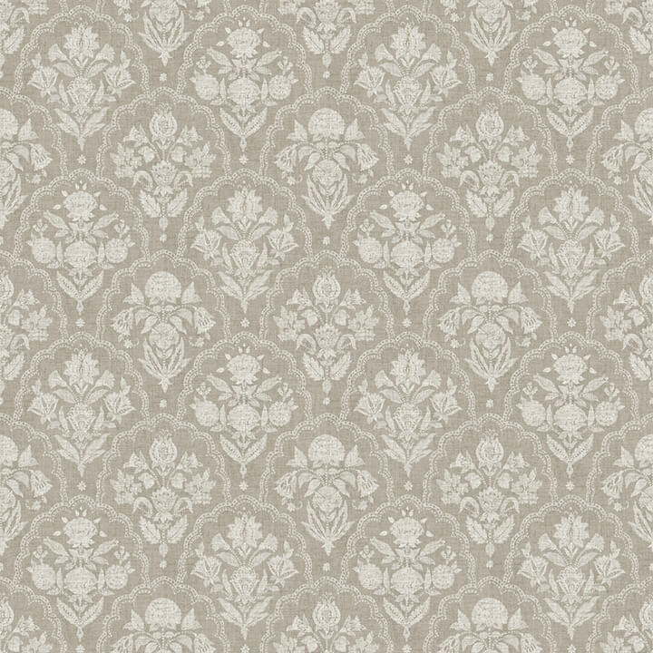 Frances Taupe Fishscale Wallpaper