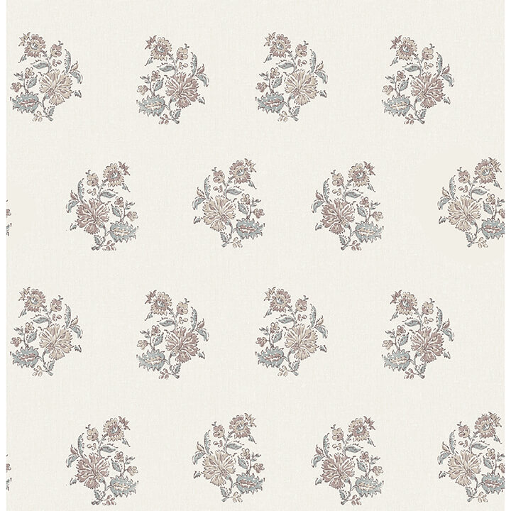 Overbrook Plum Bouquet Toss Wallpaper
