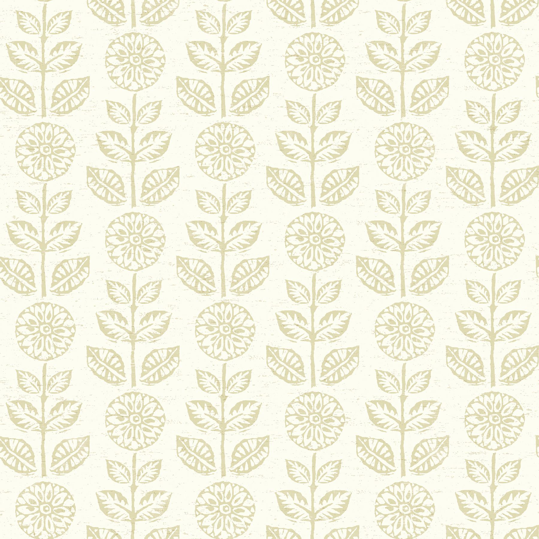 Dolly Neutral Folk Floral Wallpaper
