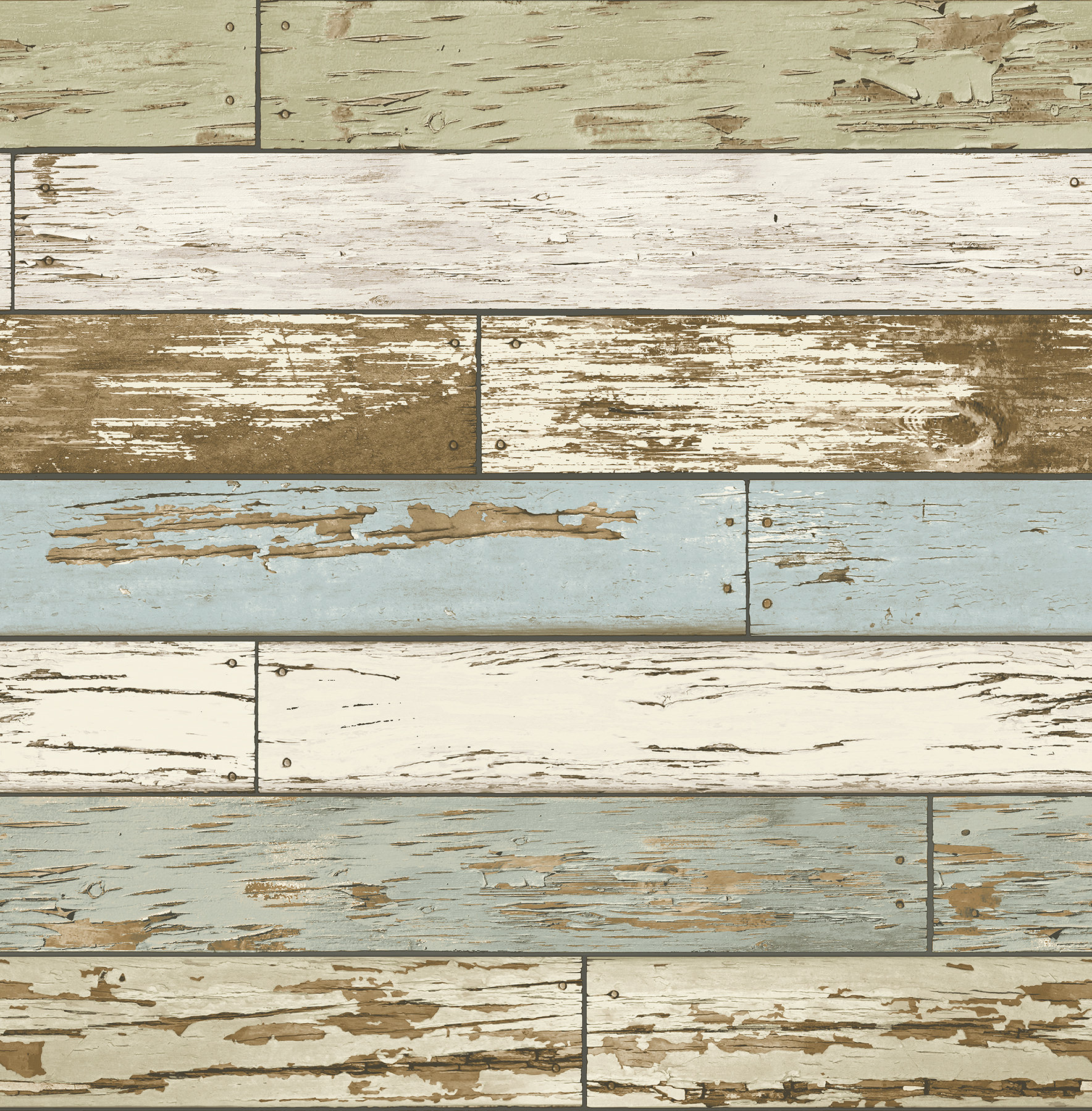 Juda Green Scrap Wood Wallpaper