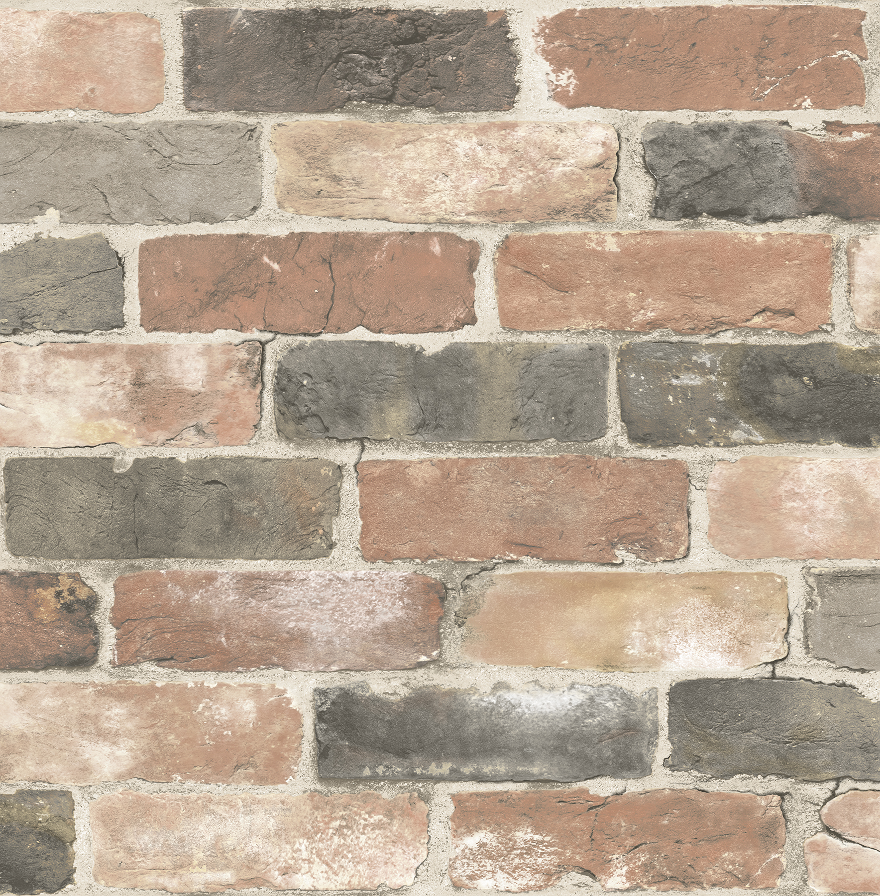 Cody Red Reclaimed Bricks Wallpaper