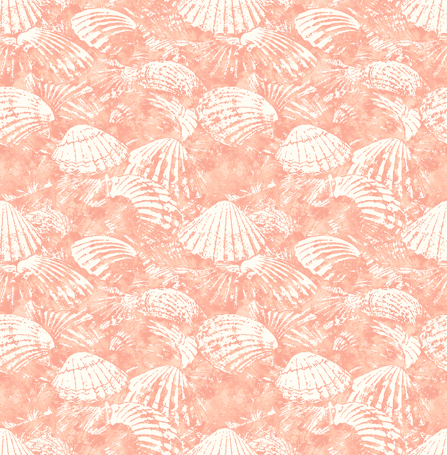 Surfside Coral Shells Wallpaper