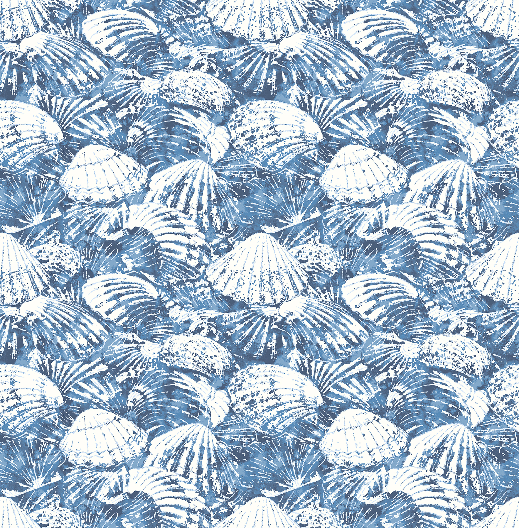 Surfside Blue Shells Wallpaper