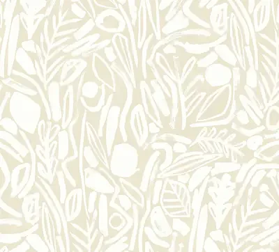 Verdure Neutral Painted Botanical Wallpaper