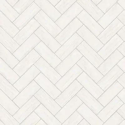 Kaliko White Wood Herringbone Wallpaper