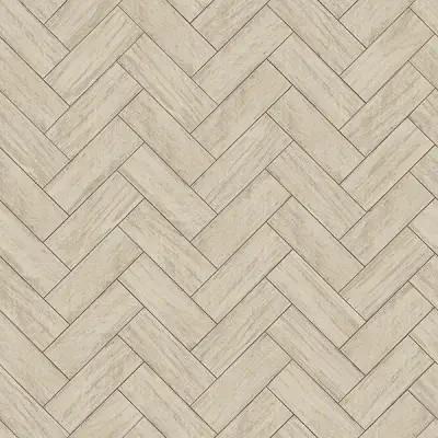 Kaliko Taupe Wood Herringbone Wallpaper