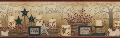 Caring Candles Red Country Border