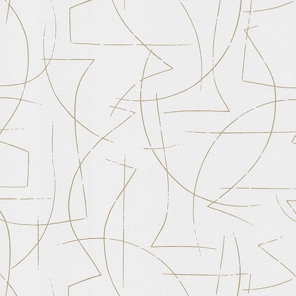Enzo Ivory Abstract Wallpaper