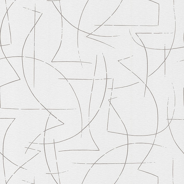 Enzo White Abstract Wallpaper