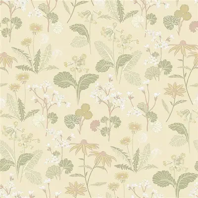 Magdalena Light Yellow Dandelion Wallpaper