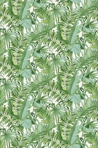 Tropical Palm Leaf Green Wall Mural