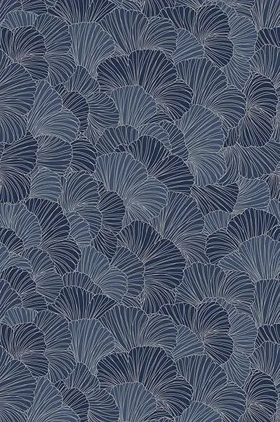 Petals Royal Blue Wall Mural