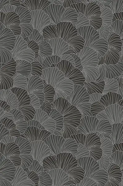 Petals Charcoal Grey Wall Mural