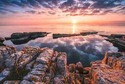 Mirrored Coast Wall Mural