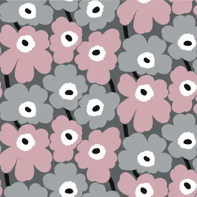 Pink Pieni Unikko Peel & Stick Wallpaper