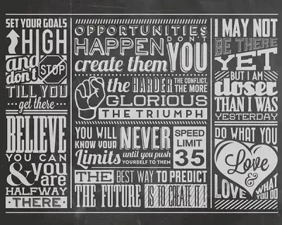 Chalk Quotes Wall Mural