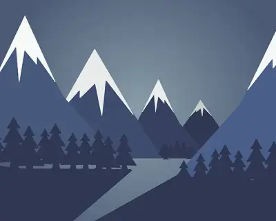 Snow Mountain Wall Mural