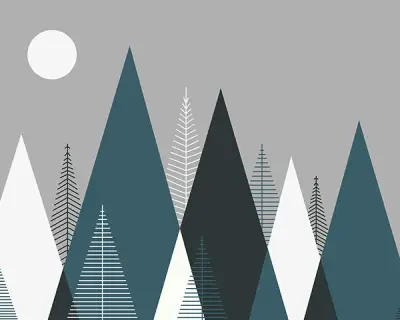 Mountainscape Wall Mural