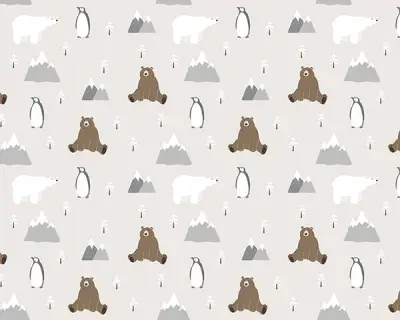 Winter With Animal Friends Wall Mural