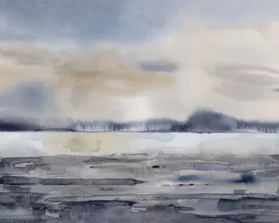 Winter Sunset Wall Mural