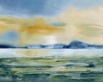 Golden Sunset Wall Mural