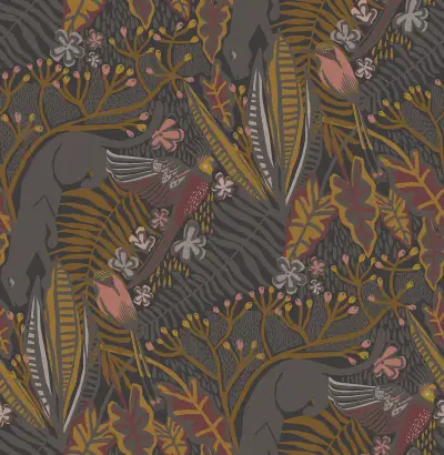 Gold Cranberry Poise Peel & Stick Wallpaper