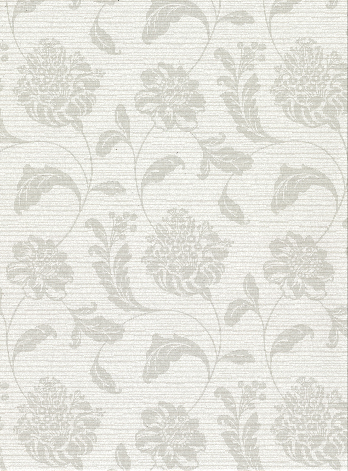 Holiday Light Grey Jacobean Wallpaper