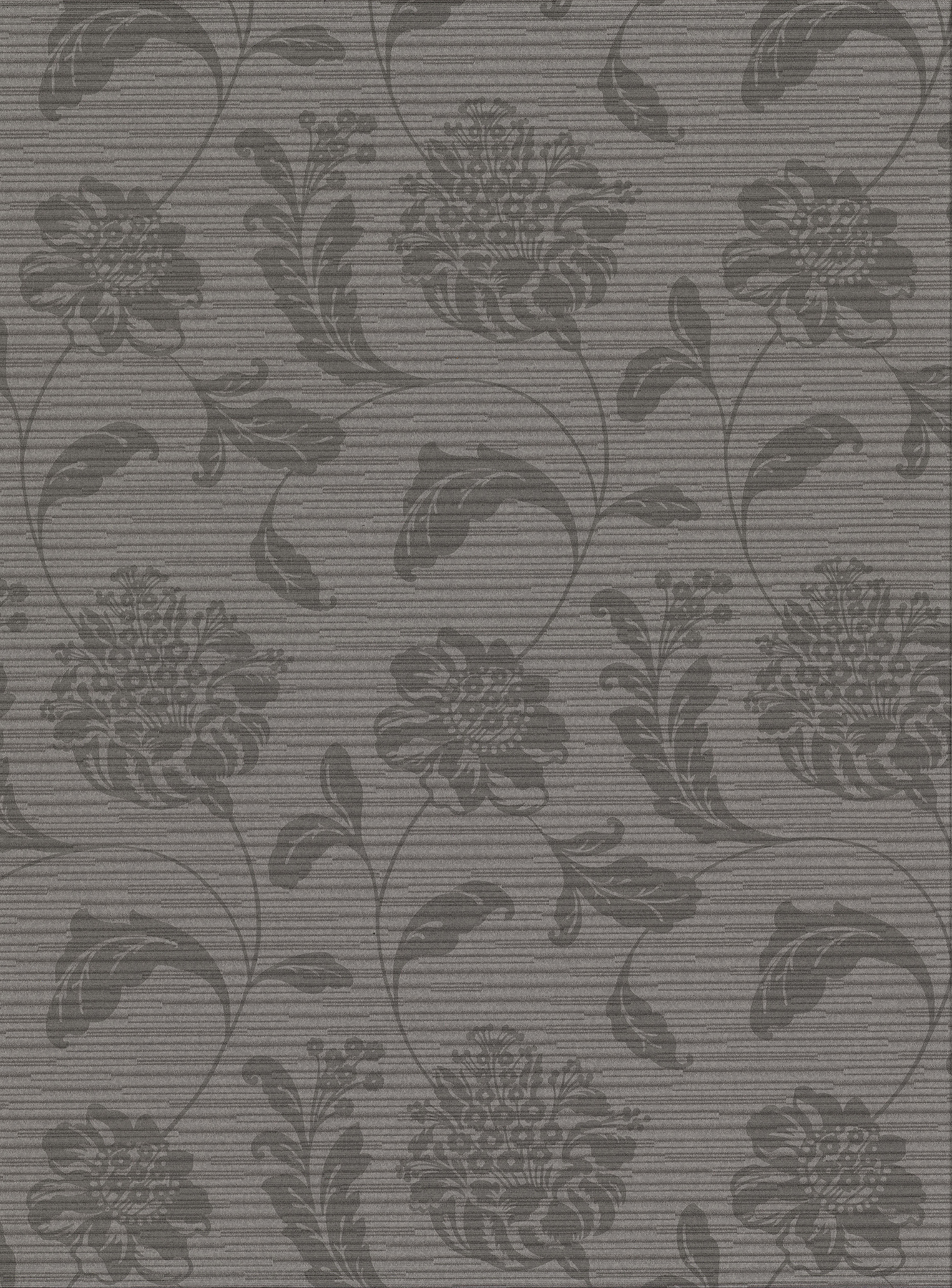Holiday Charcoal Jacobean Wallpaper