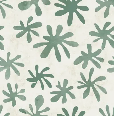 Green Field of Flowers Peel & Stick Wallpaper