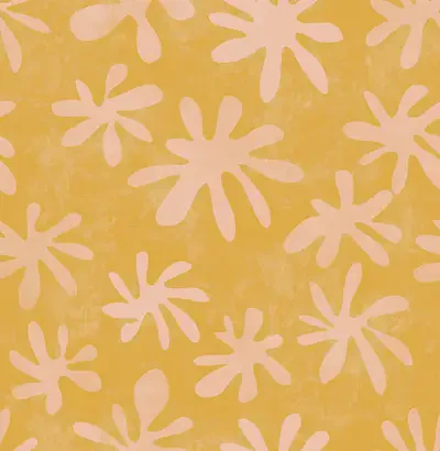 Orange Field of Flowers Peel & Stick Wallpaper