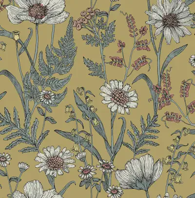 Spring Meadow Yellow Peel & Stick Wallpaper